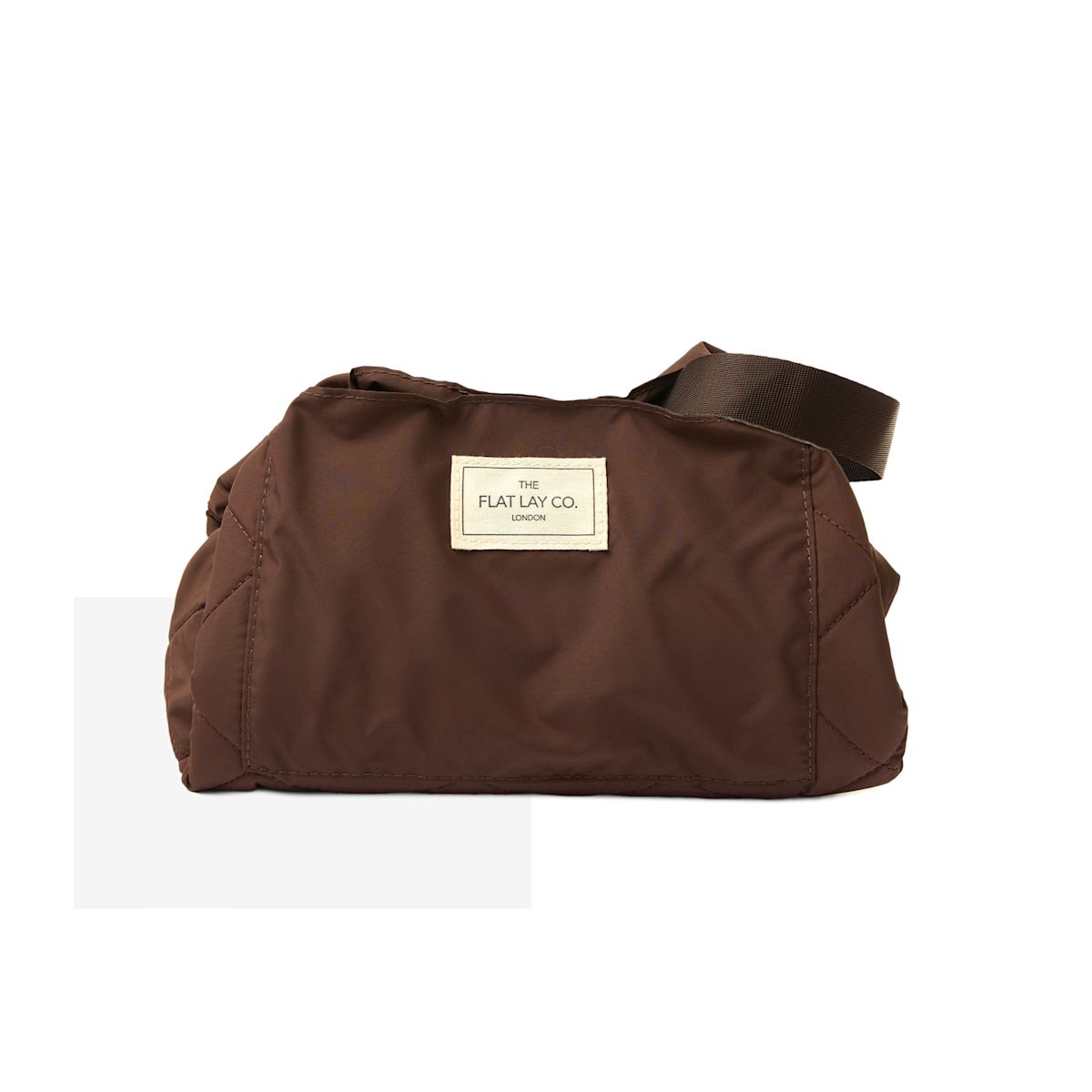 The Flat Lay Co. Drawstring Flat Lay Makeup Bag - Espresso