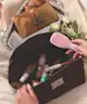 The Flat Lay Co. - Marshmallow Flat Lay Makeup Box Bag - Espresso
