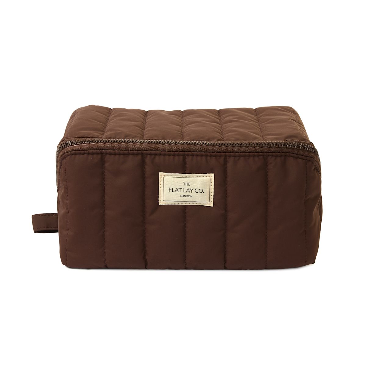 The Flat Lay Co. Marshmallow Flat Lay Makeup Box Bag - Espresso