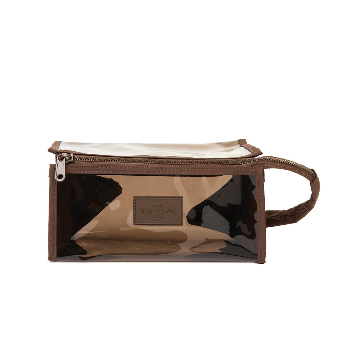 The Flat Lay Co. Jelly Flat Lay Makeup Box Bag Espresso