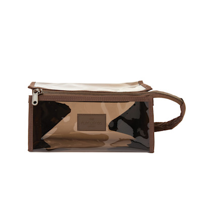 The Flat Lay Co. Jelly Flat Lay Makeup Box Bag Espresso