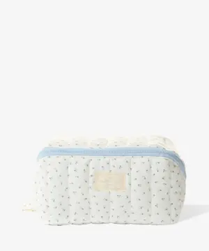 The Flat Lay Co. Marshmallow Flat Lay Makeup Box Bag - Cozy Cotton Ditsy Floral