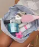 The Flat Lay Co. - Marshmallow Flat Lay Makeup Box Bag - Cozy Cotton Blue Stripes