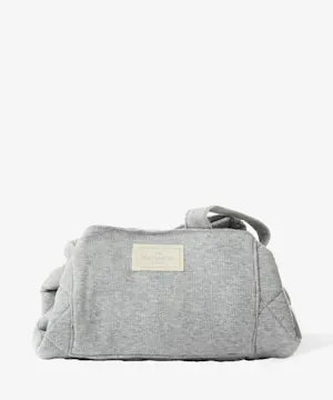 theflatlayco Drawstring Flat Lay Makeup Bag - Cozy Cotton Grey