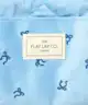 The Flat Lay Co. - Drawstring Flat Lay Makeup Bag - Ditsy Bows Blue Embroidered Velvet