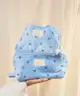 The Flat Lay Co. - Drawstring Flat Lay Makeup Bag - Ditsy Bows Blue Embroidered Velvet