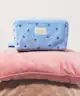 The Flat Lay Co. - Flat Lay Makeup Box Bag - Ditsy Bows Blue Embroidered Velvet