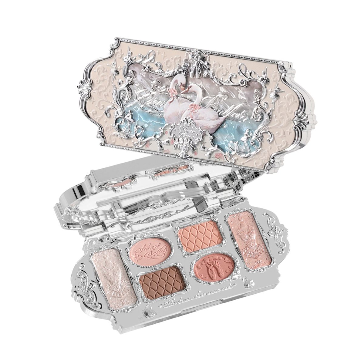 Flower Knows Swan Ballet Six-Color Makeup Palette 01 White Swan