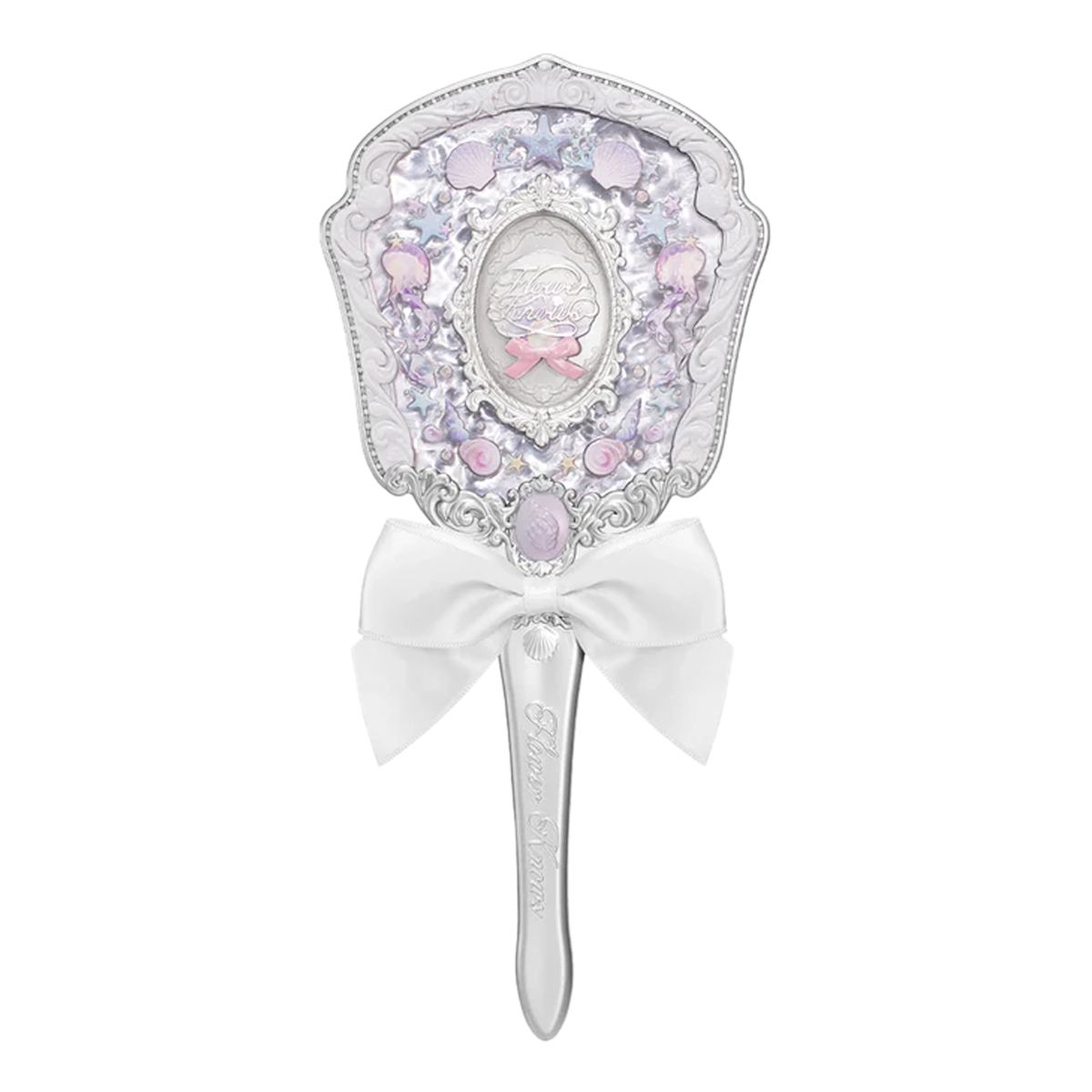 Flower Knows - Shell's Jewel Hand Mirror - 3 Colors #Pearly White - 1pcs