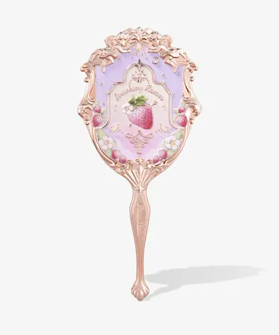 Flower Knows - Violet Strawberry Rococo Hand Mirror