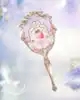 Flower Knows - Violet Strawberry Rococo Hand Mirror