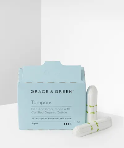 Grace And Green - Non-Applicator Tampons Super