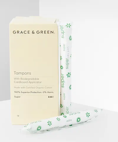 Grace And Green - Organic Applicator Tampons - Super
