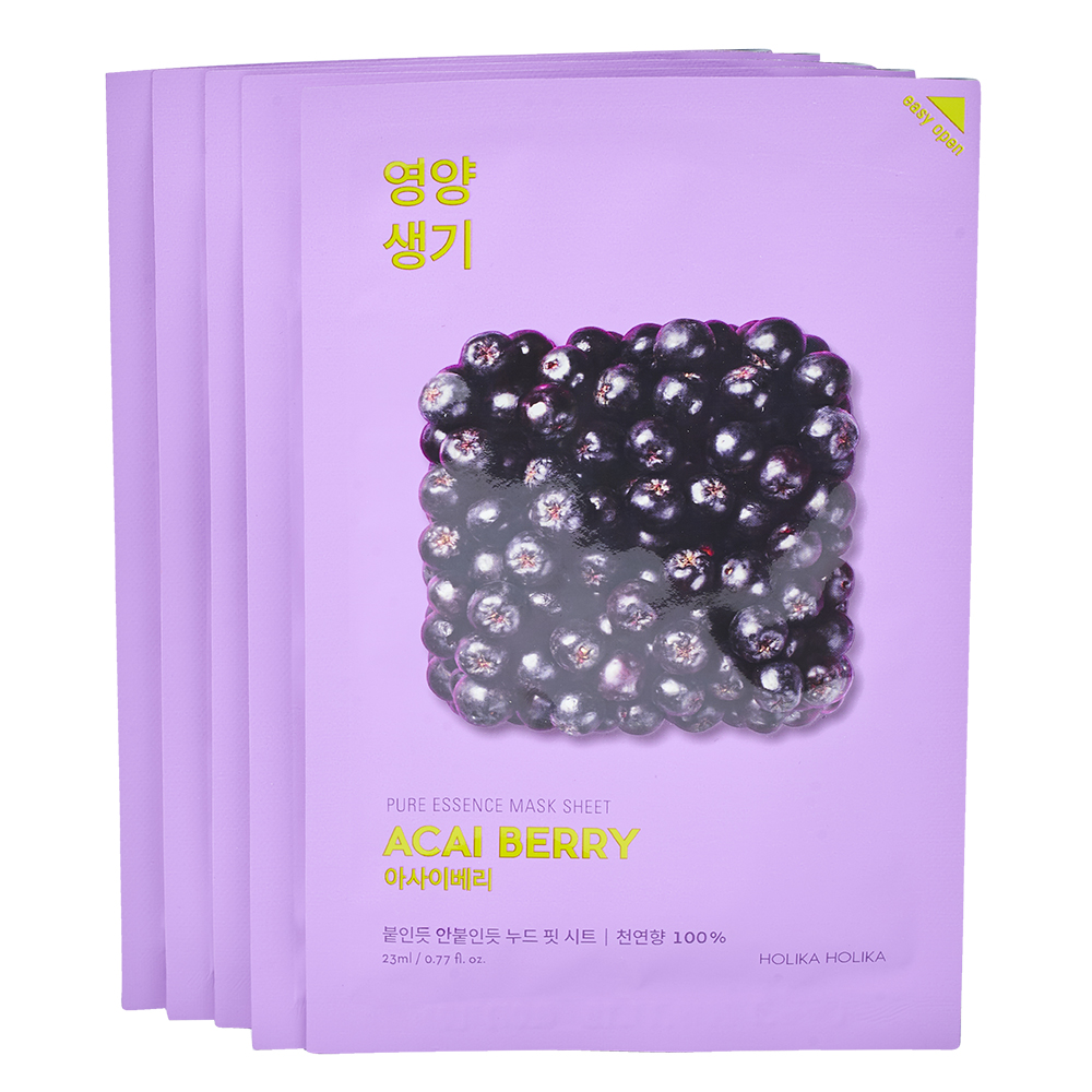 Pure Essence Mask Sheet Acai Berry Pack