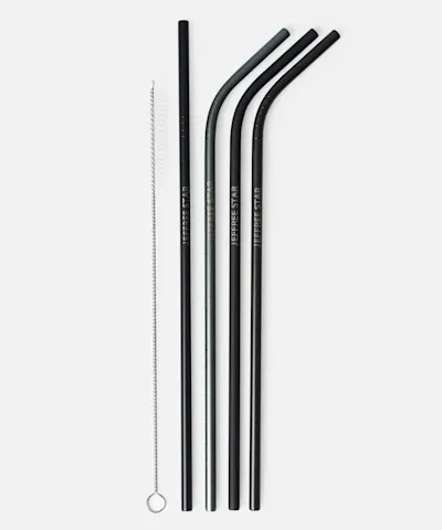 Jeffree Star Cosmetics - Metal Straws Black 4 Pack