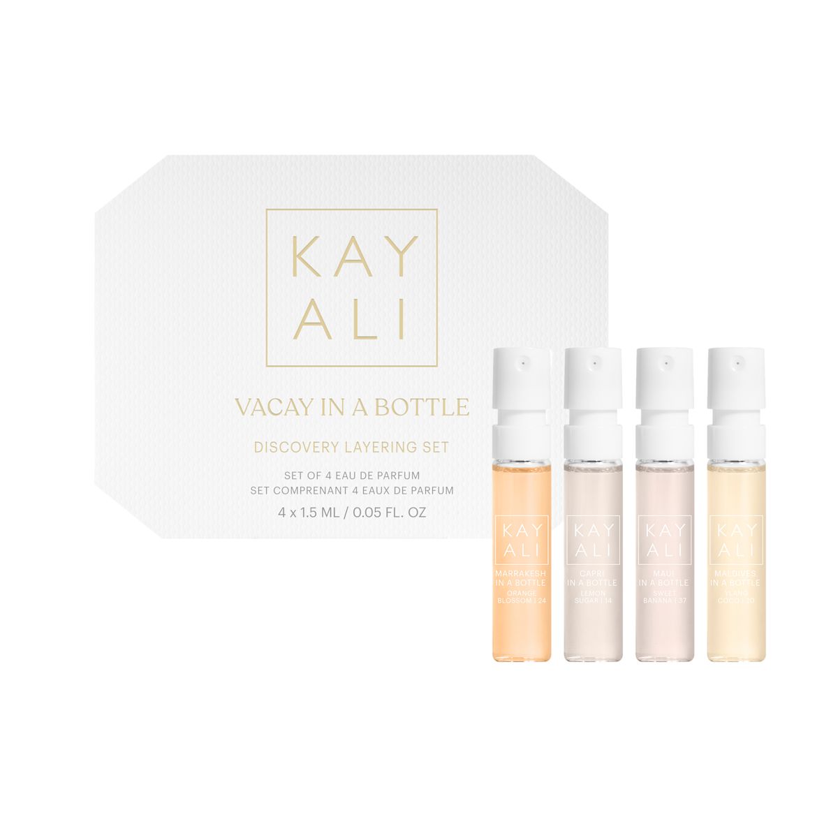 KAYALI Vacay In a Bottle Sampler Set (4x1.5ml)