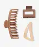 Kitsch - Recycled Plastic Oversized Assorted Claw Clips Set