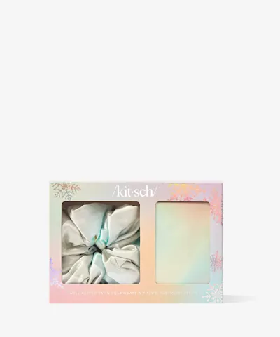 Kitsch - Well Rested Satin Pillowcase and Pillow Scrunchie Set