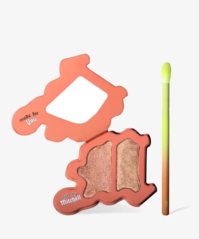 Made By Mitchell - Blursh Press'd Duo Highlighter Palette & Brush