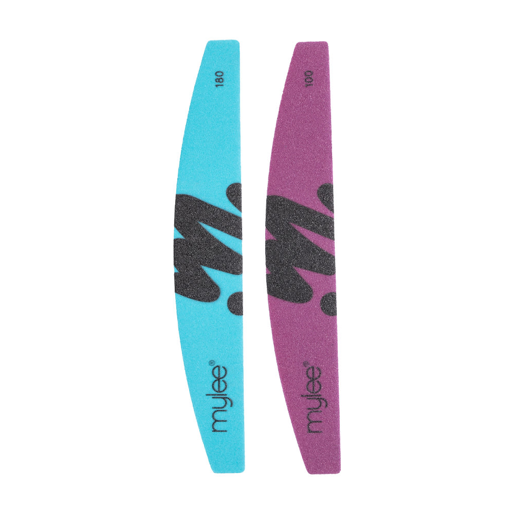 Mylee Foam Nail Files 100/180 Grit - Pack of 2