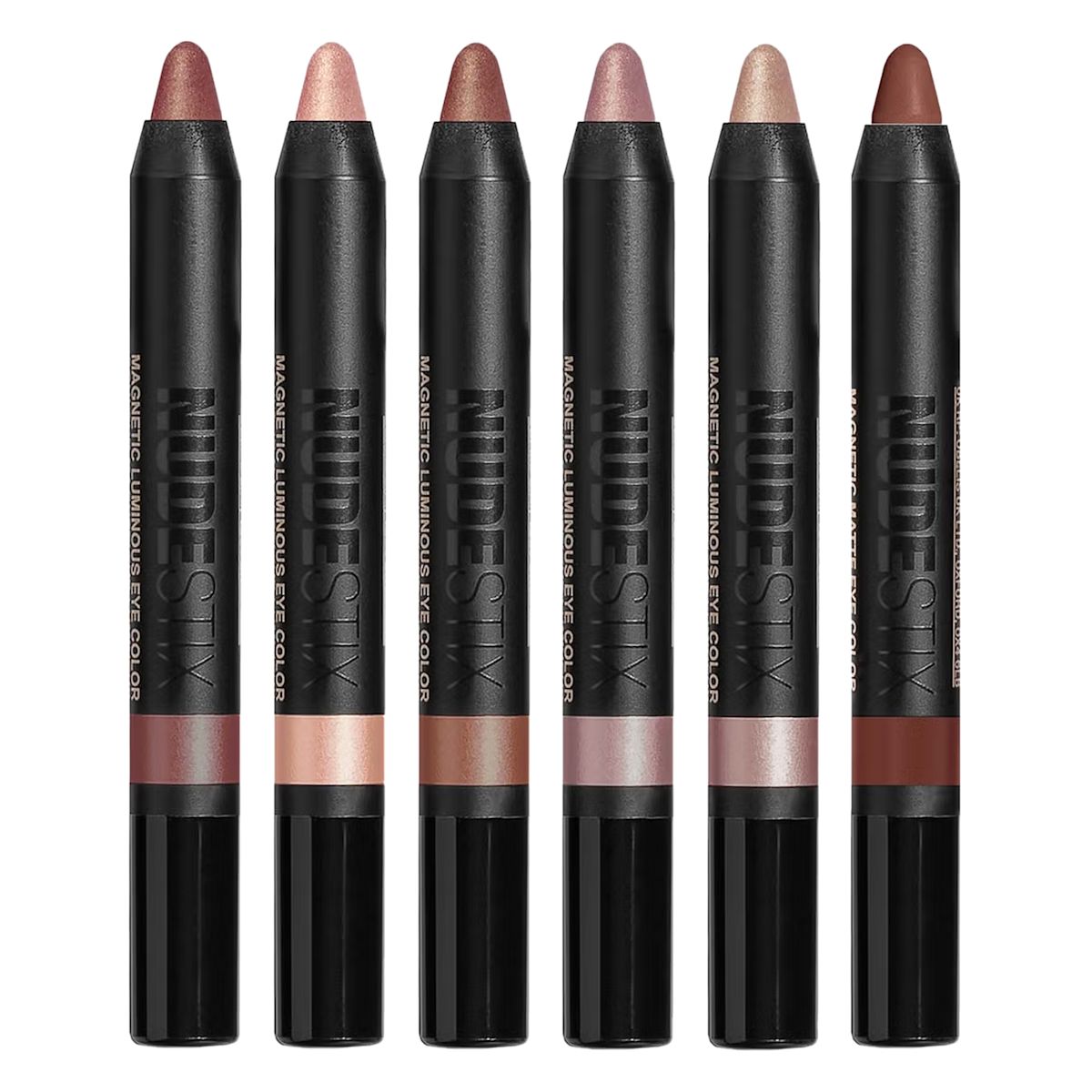 NUDESTIX Nude Beach 6 pc Eye Pencil Palette Praia, Rustic Grotto, Nudity