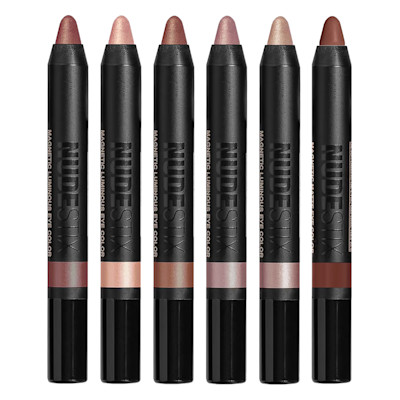 NUDESTIX Nude Beach 6 pc Eye Pencil Palette Praia, Rustic Grotto, Nudity