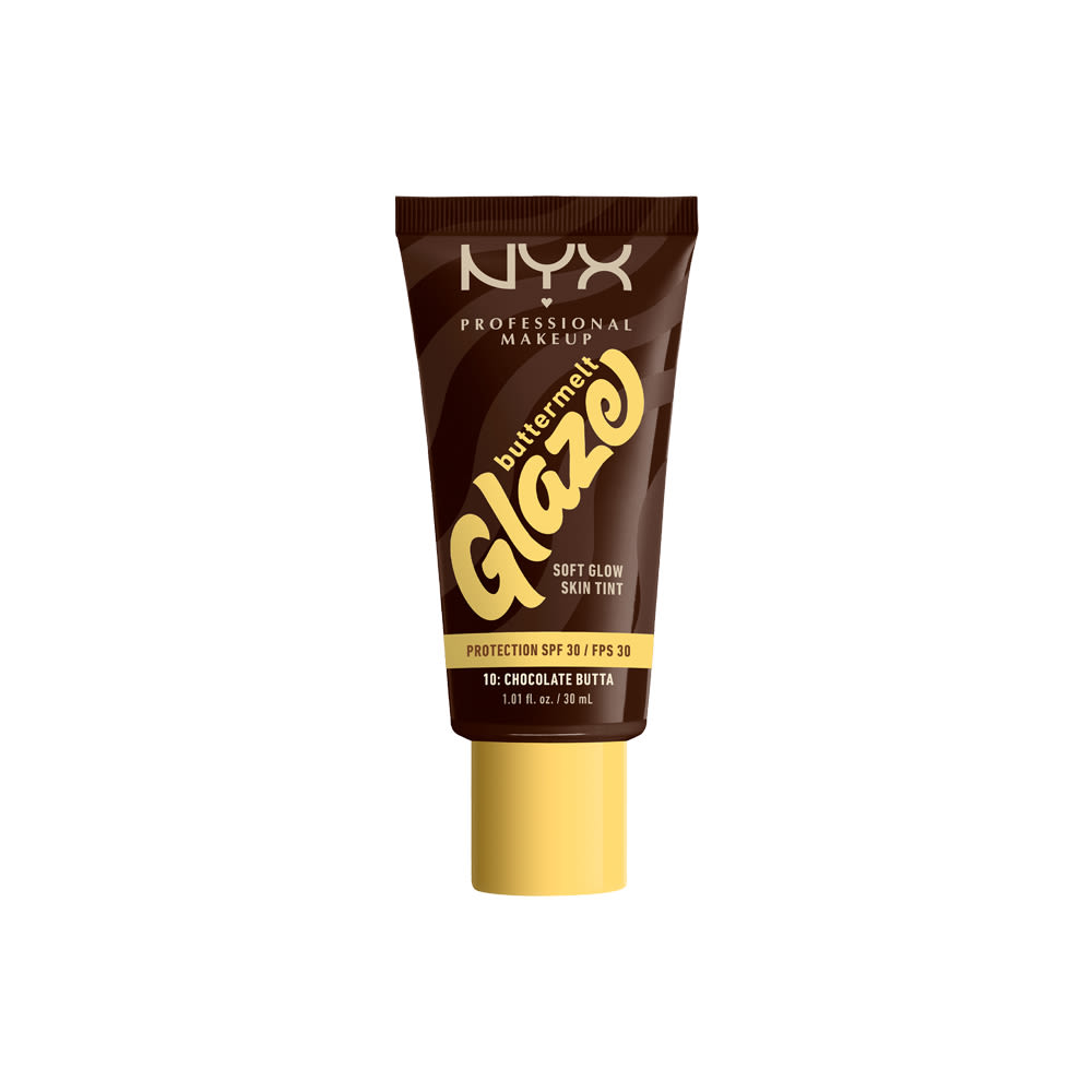 NYX Professional Makeup Buttermelt Glaze Soft Glow Skin Tint + SPF/FPS 30 30ml in Chocolate Butta