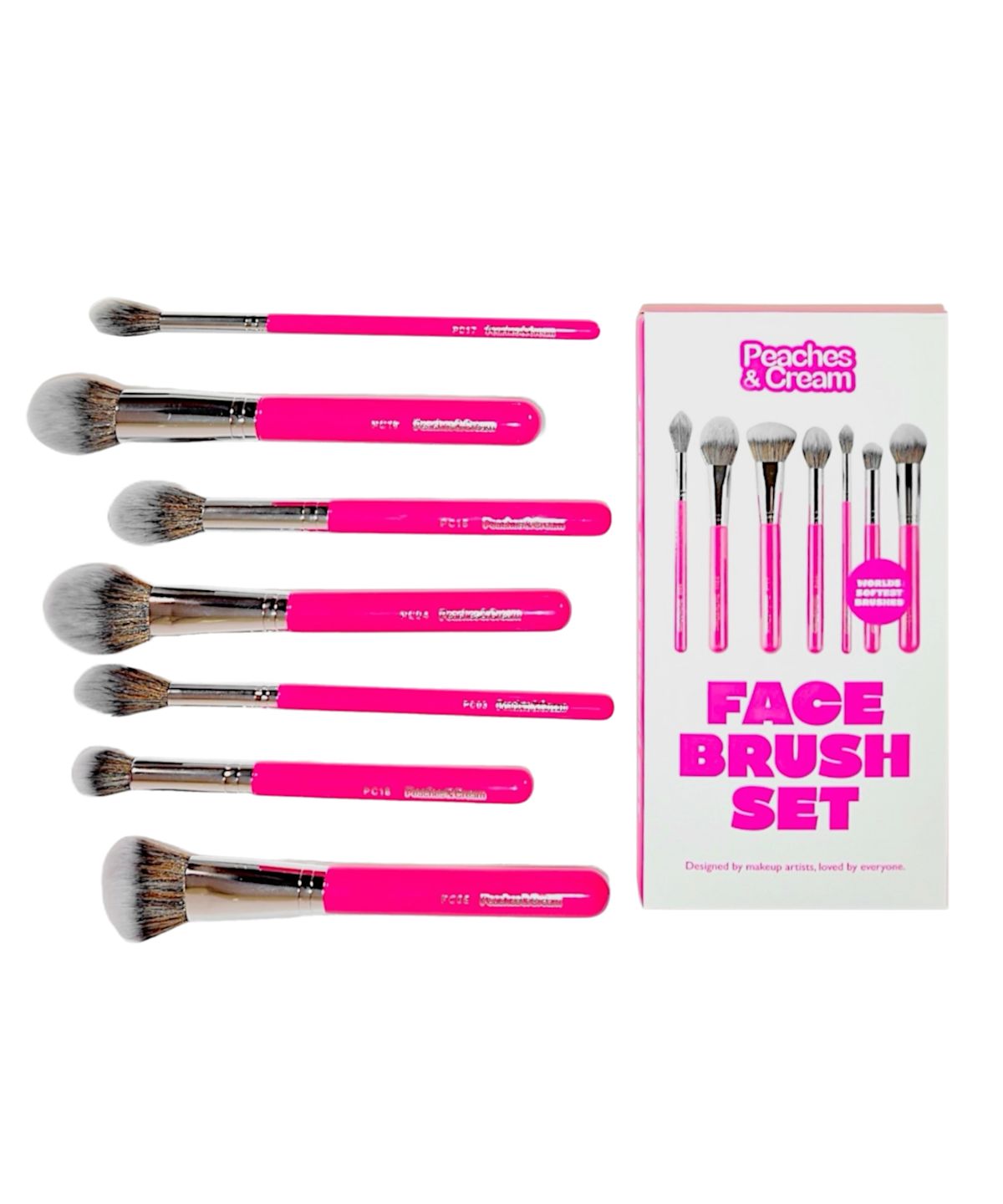 Peaches & Cream Essential Face Brush Set