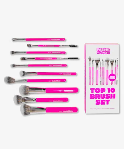 Peaches & Cream - The Top 10 Makeup Brush Set
