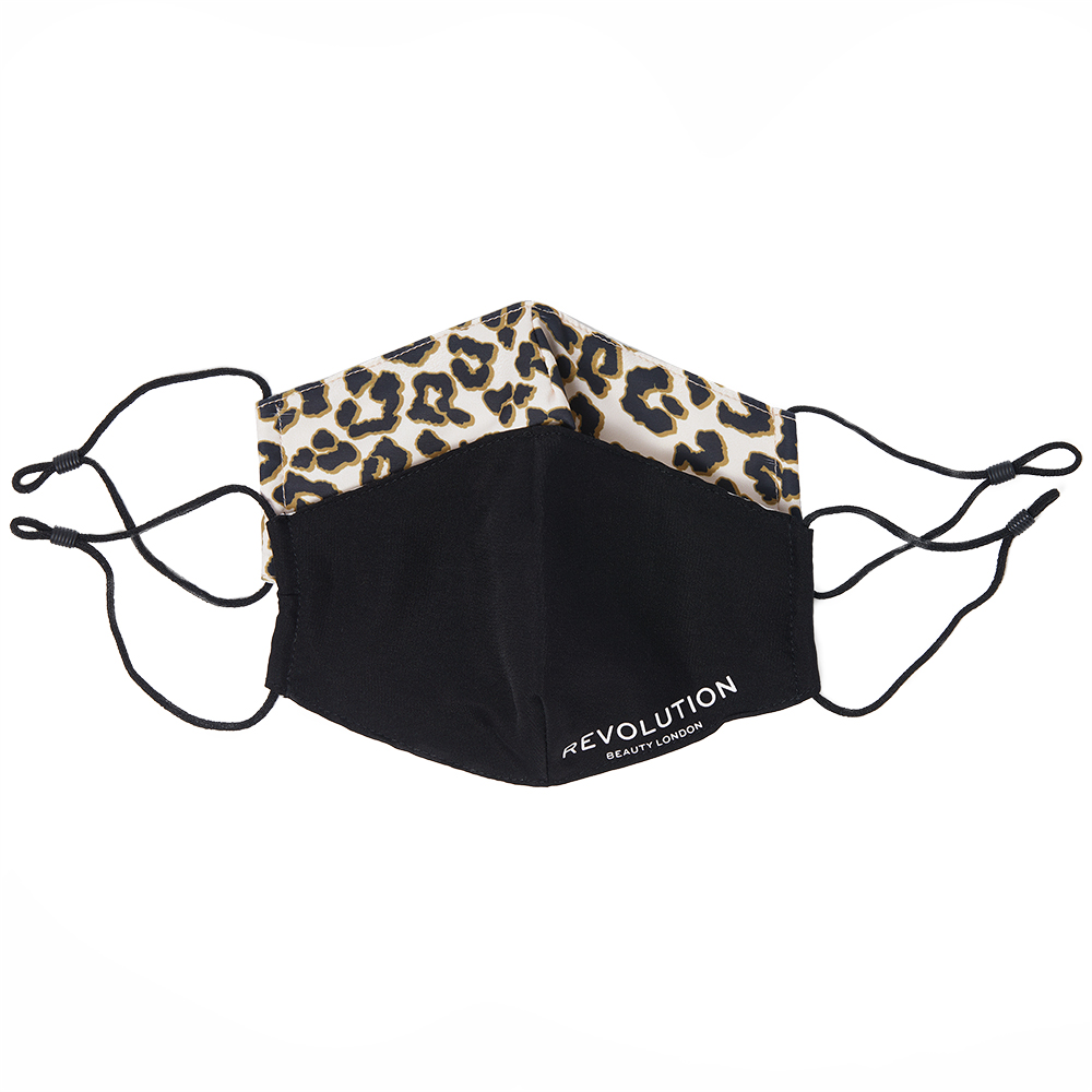 Reuseable Fabric Face Masks Black/Leopard