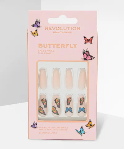 Makeup Revolution - Flawless False Nails Butterfly