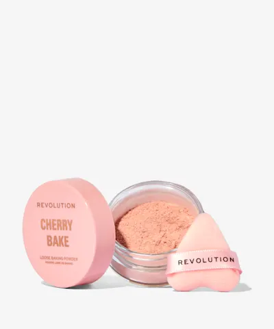 Makeup Revolution - Y2K Baby Cherry Bake Loose Powder & Puff