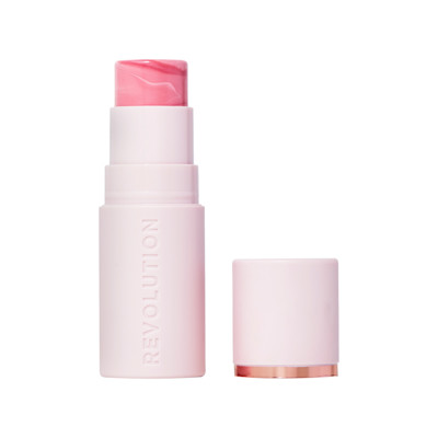 Revolution Skin Silk Marble Blush Stick Pinched Light Pink