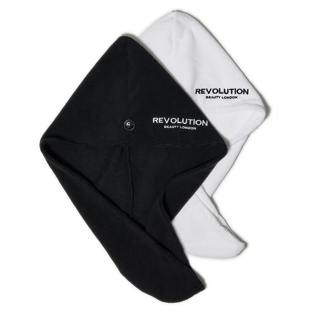Microfibre Hair Wrap - Black & White