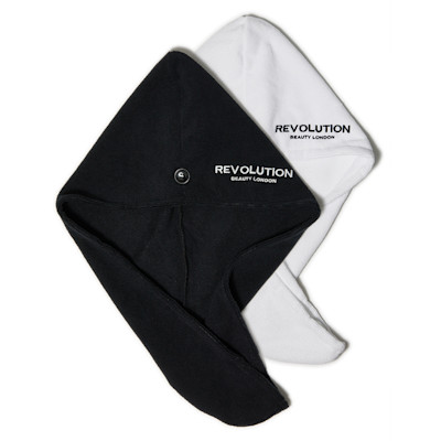 Microfibre Hair Wrap - Black & White