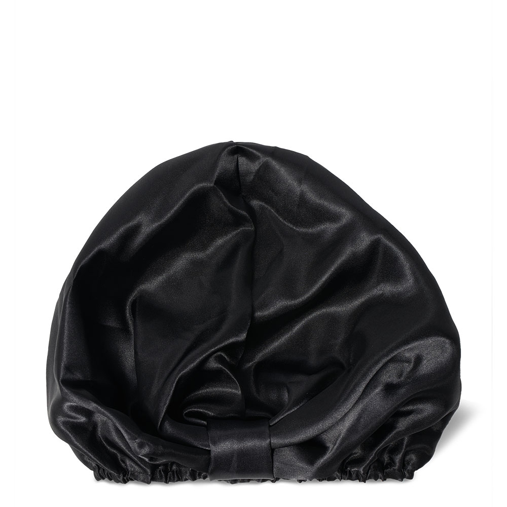 Satin Hair Wrap Curl Protector Black