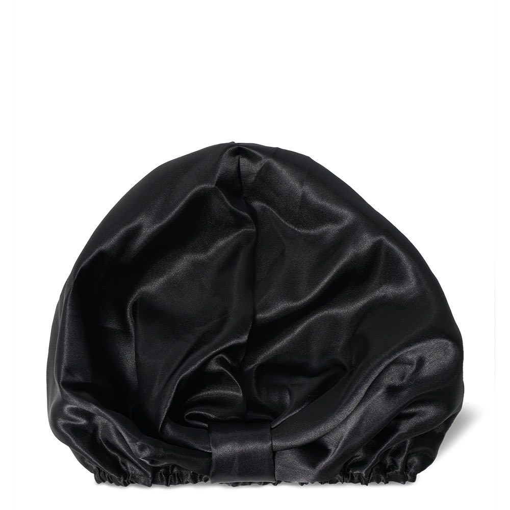 Satin Hair Wrap Curl Protector - Black