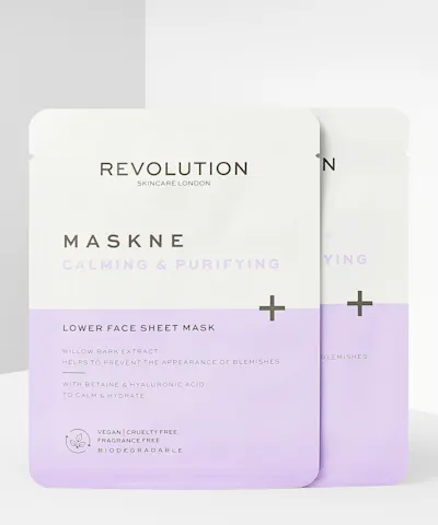 Revolution Skincare - Maskcare Maskne Calming & Purifying Lower Face Sheet Mask Pack