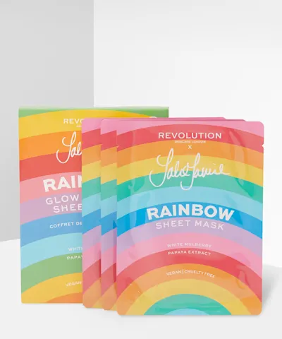 Revolution Skincare - Revolution Skincare x Jake Jamie Rainbow Printed Glowing Sheet Mask Set