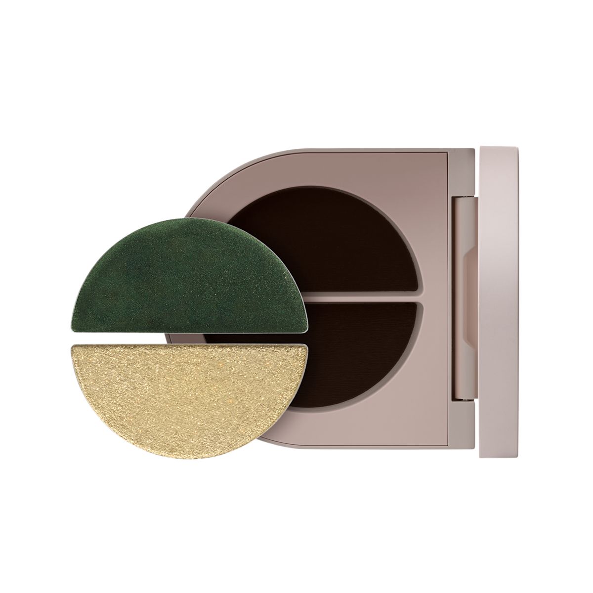 Rose Inc Satin & Shimmer Duet Eyeshadow Satin Olive | Khaki Shimmer