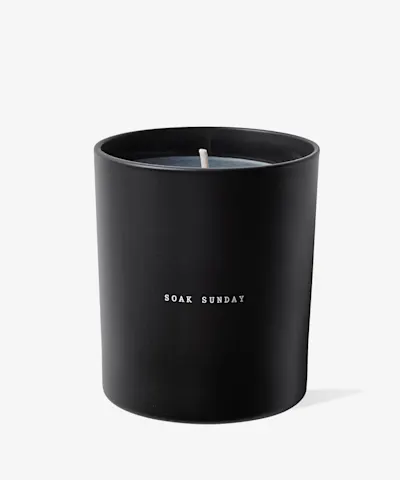 Soak Sunday - Midnight Storm Ginger & Woodsmoke Scented Candle