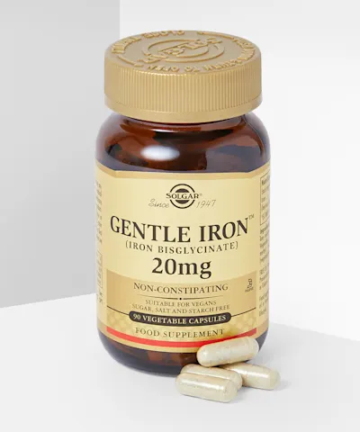 Solgar - Gentle Iron (Iron Bisglycinate) 20 mg Vegetable Capsules