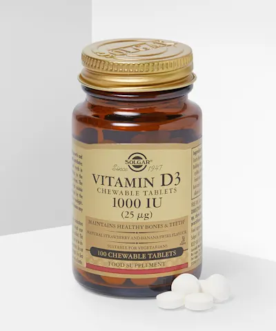 Solgar - Vitamin D3 1000 IU (25 mcg) Chewable Tablets