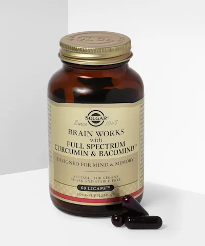 Solgar - Brain Works with Full Spectrum Curcumin & BacoMind Capsules