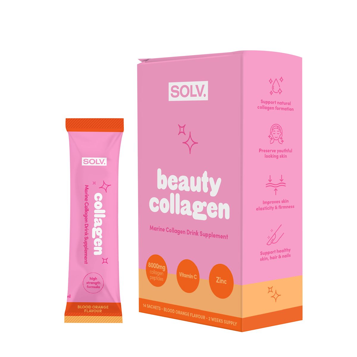 Solv Liquid Beauty Collagen Gel Blood Orange