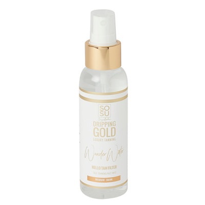 SOSU Cosmetics Dripping Gold Wonder Water Self Tanning Facial Mist Medium Dark