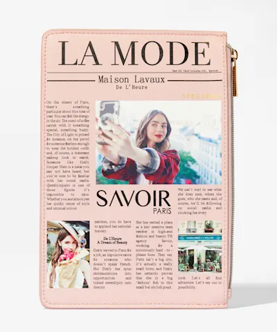 Spectrum Collections - Emily In Paris La Mode Newspaper Clutch