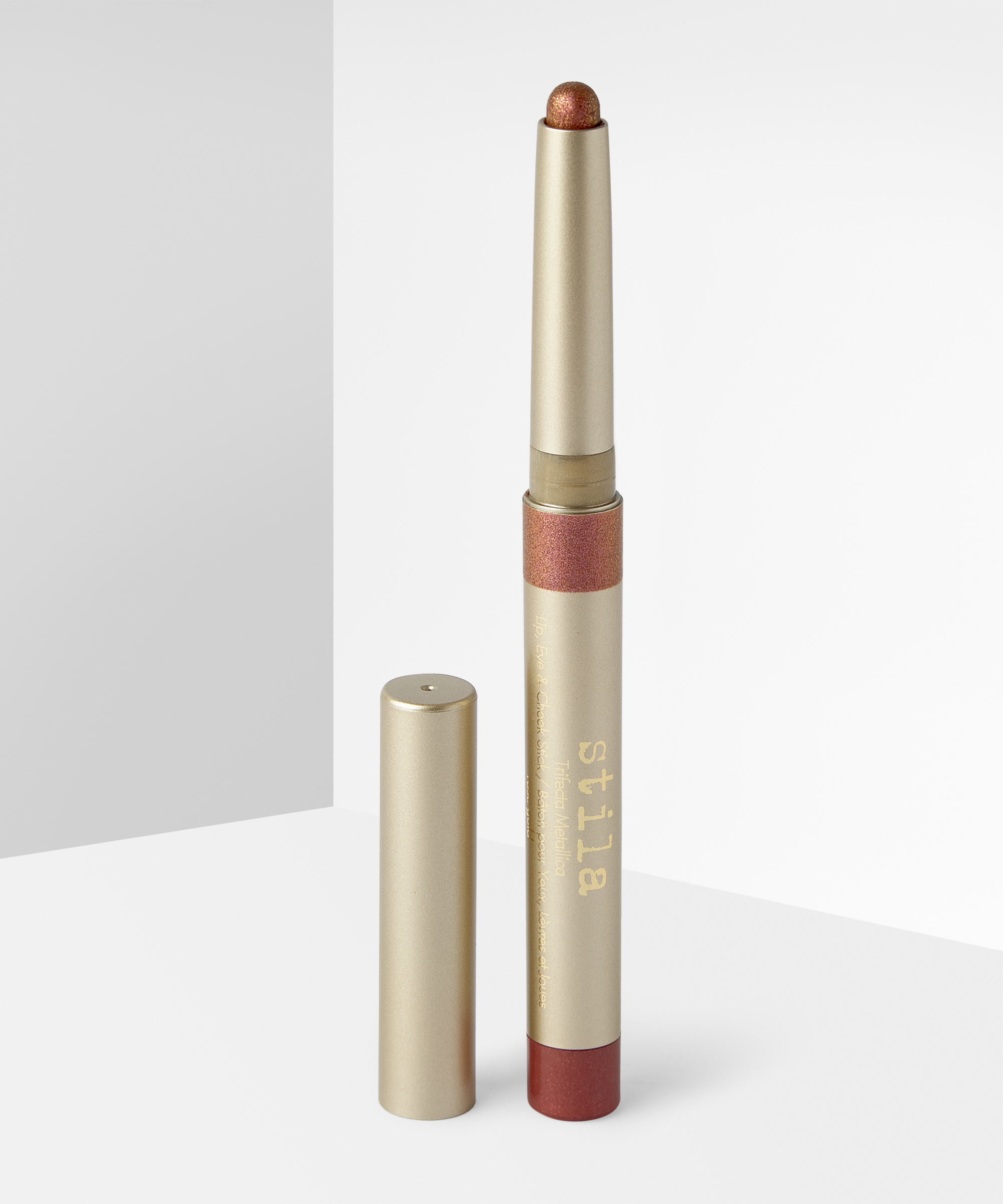 Stila Trifecta Metallica – Multifunktions Glitzer Stick Für Lippen, Augen & Wangen, Mit Integriertem Spitzer