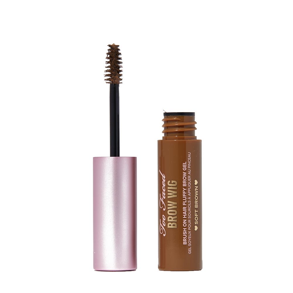 Too Faced Brow Wig Brush On Hair Fluffy Brow Gel Soft Brown