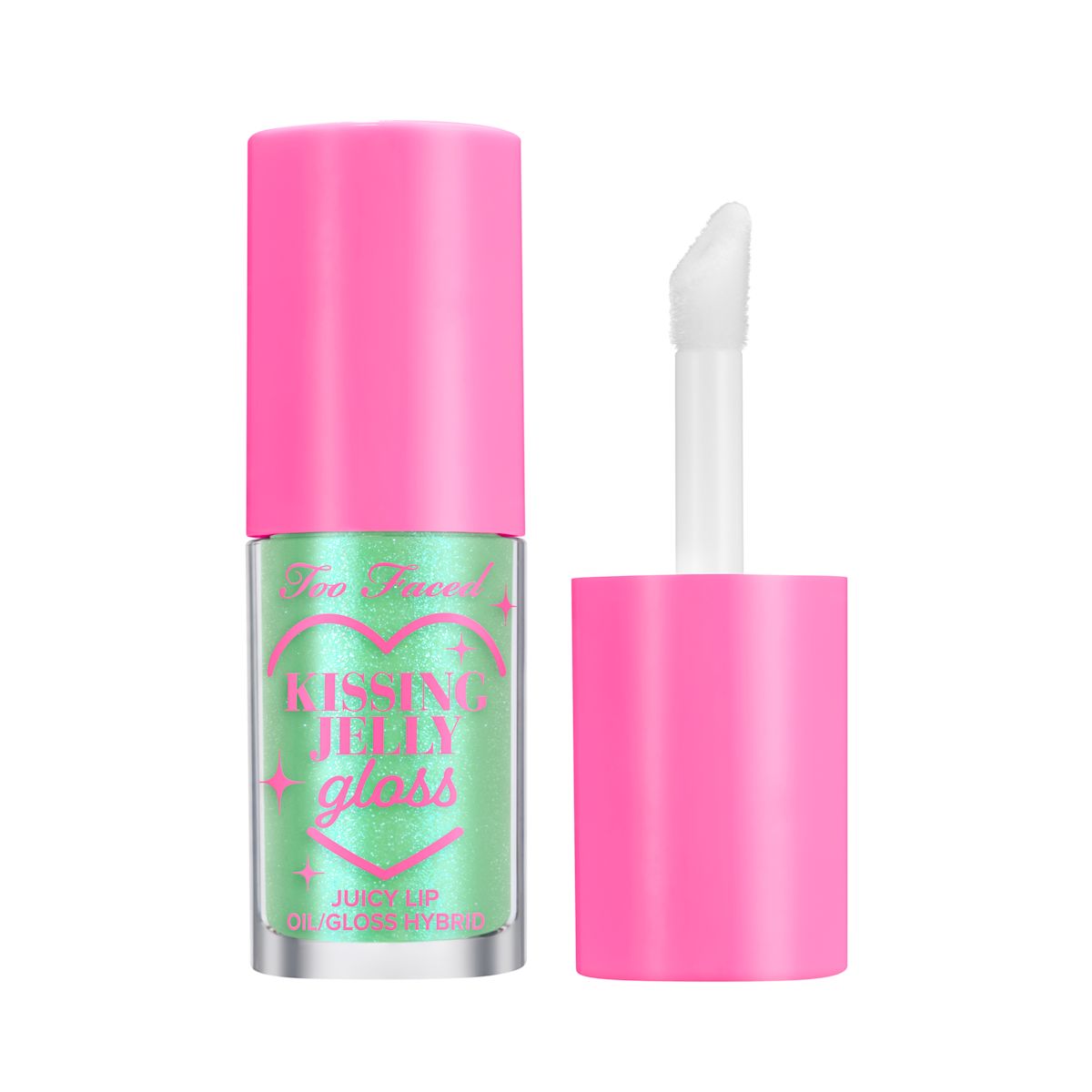 Too Faced Kissing Jelly Lip Oil Gloss Green Apple